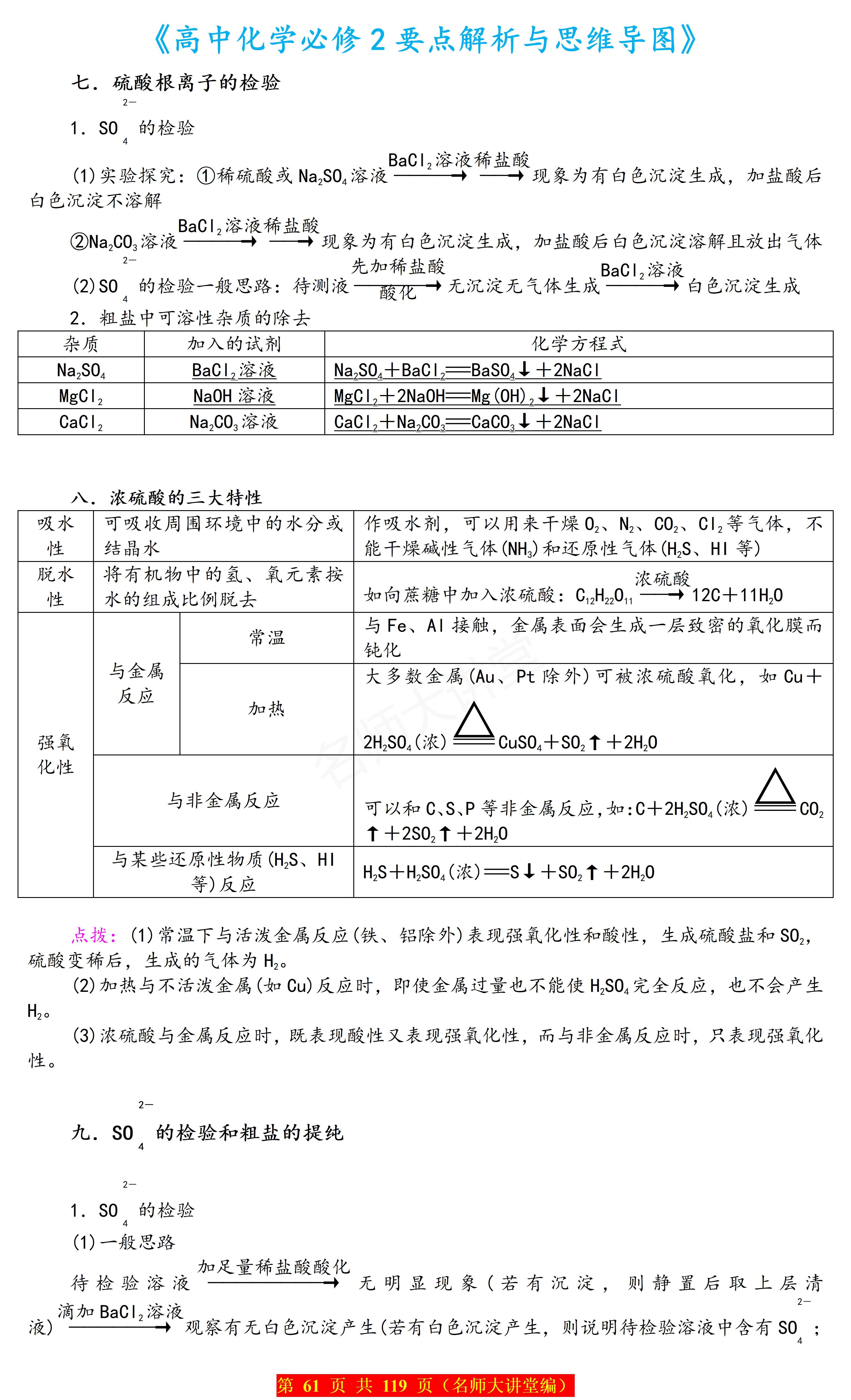 高中化学必背基础知识介绍