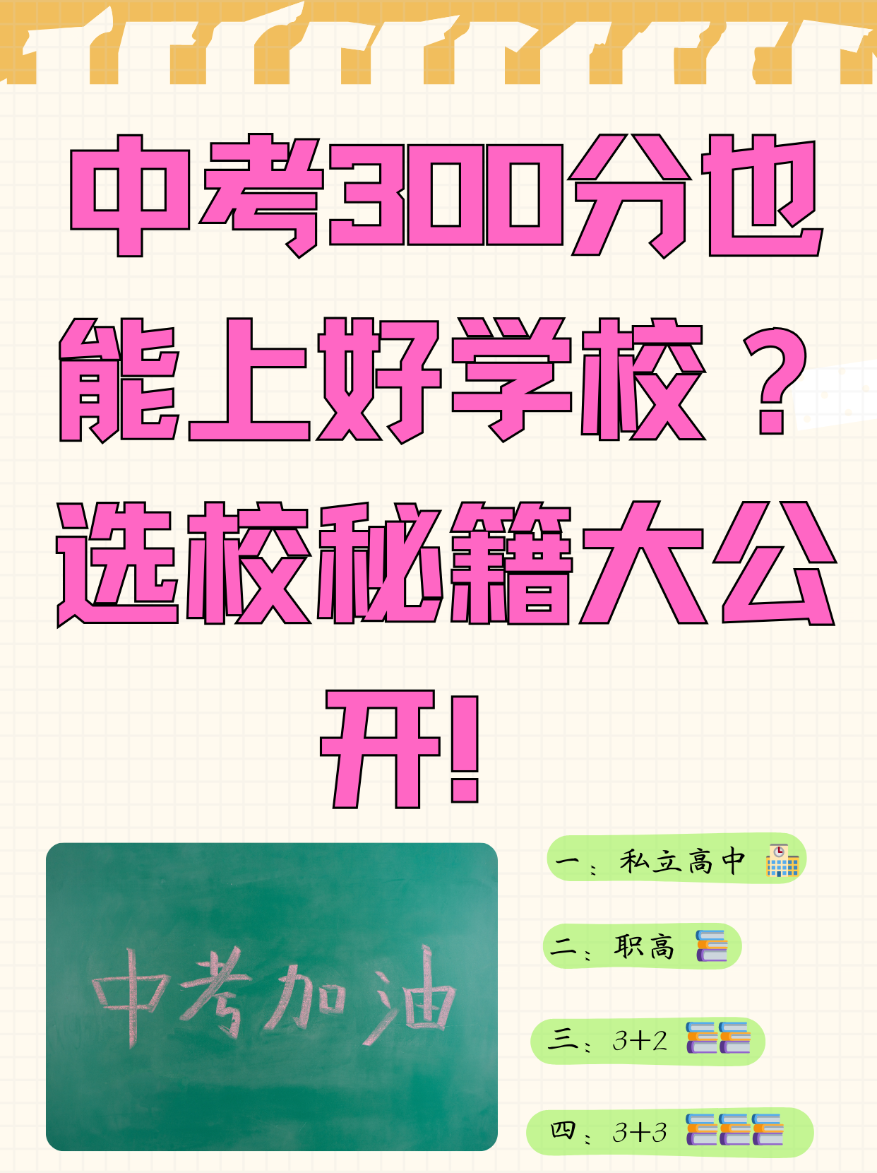 中考300分能上的学校有哪些