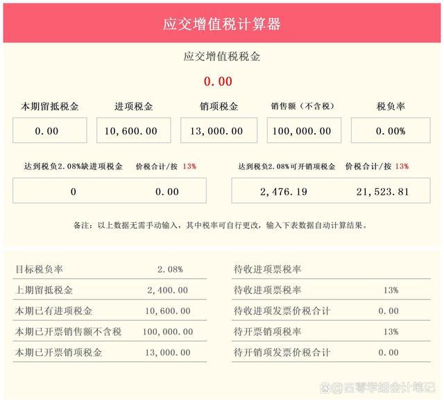 增值税16%税率计算公式是什么