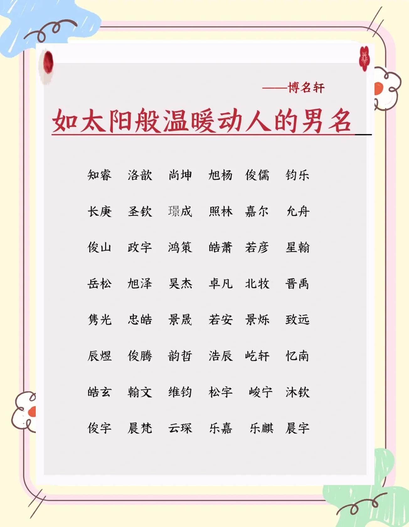 带煦字男孩好听的名字