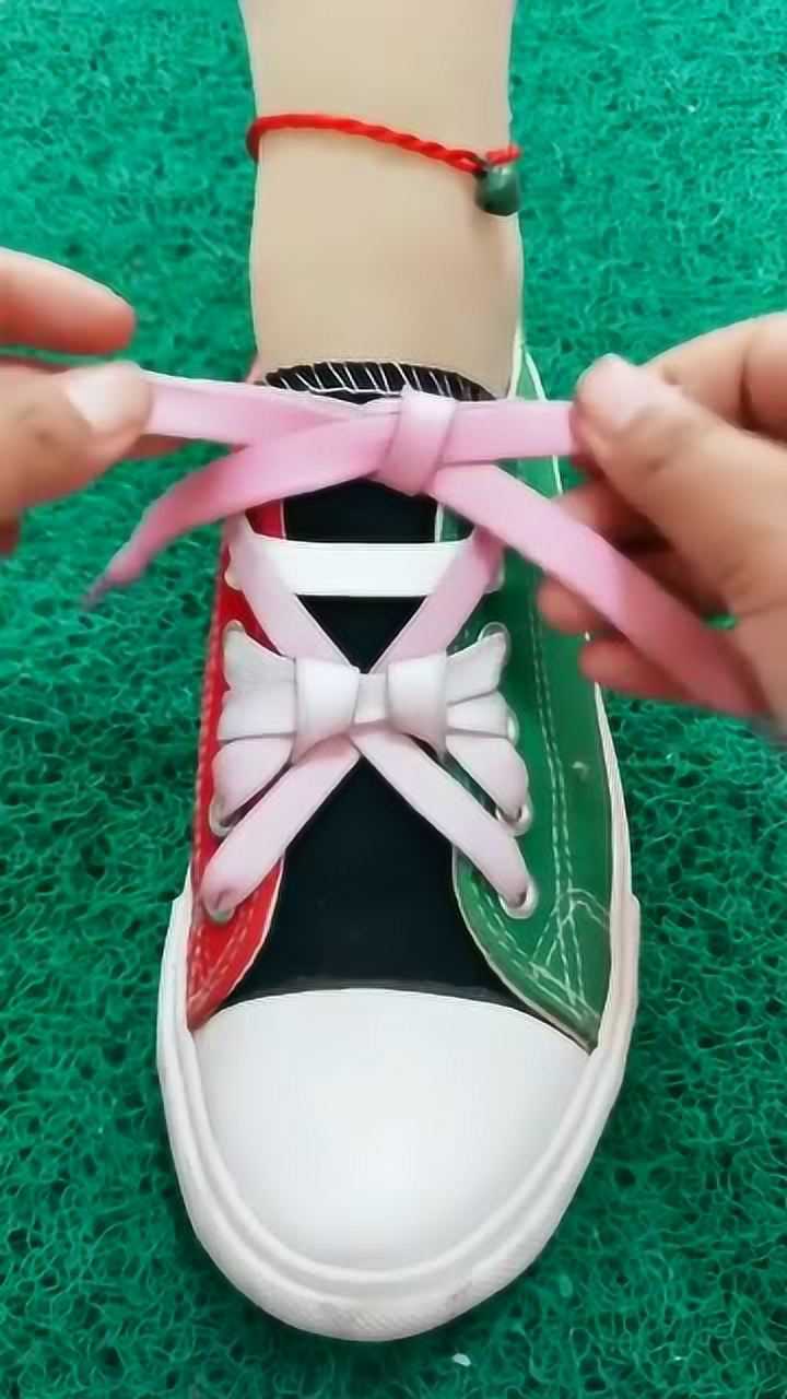 鞋带蝴蝶结的打法视频：教你双蝴蝶结鞋带系法