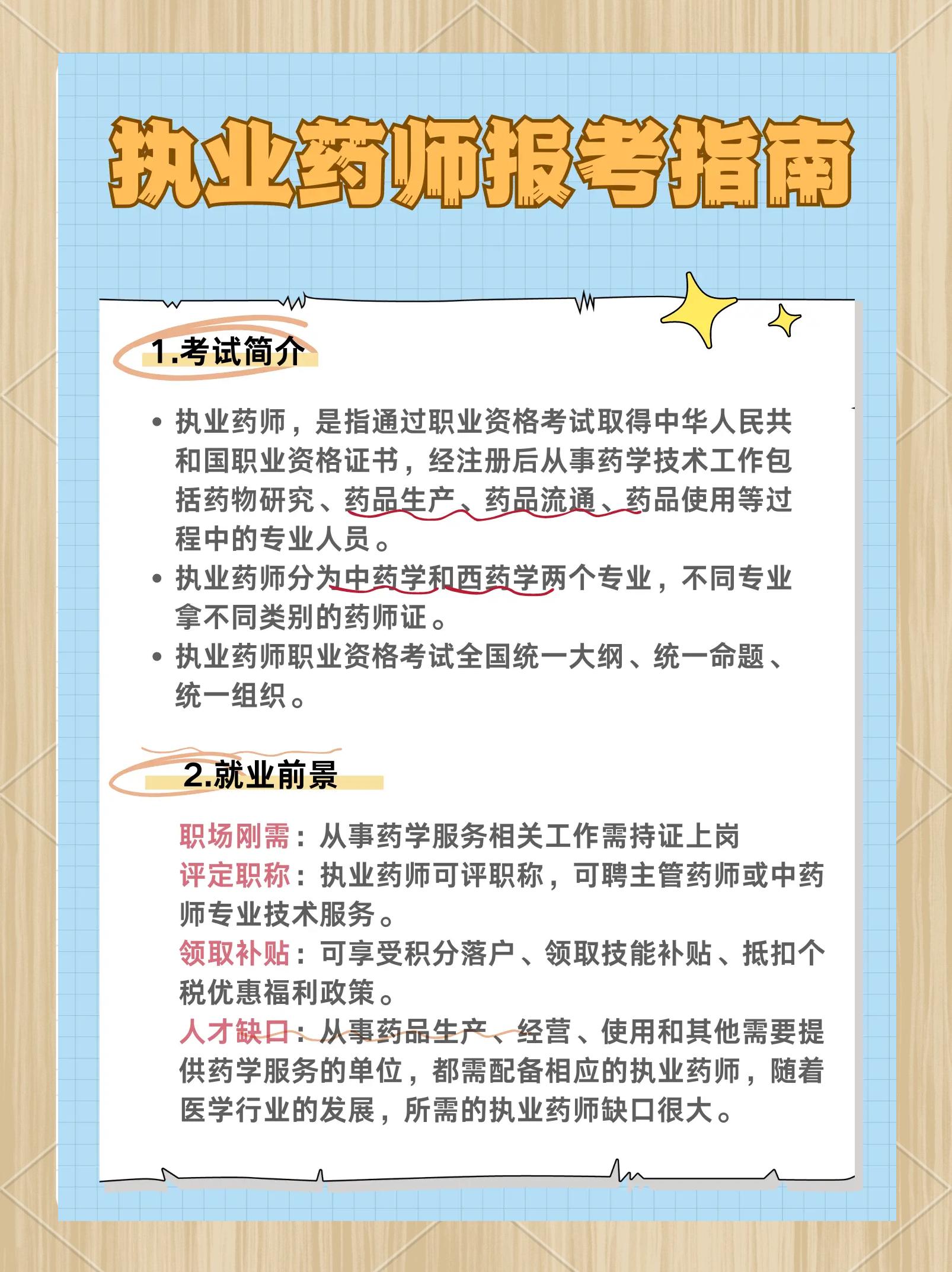 考执业药师报名时间及条件