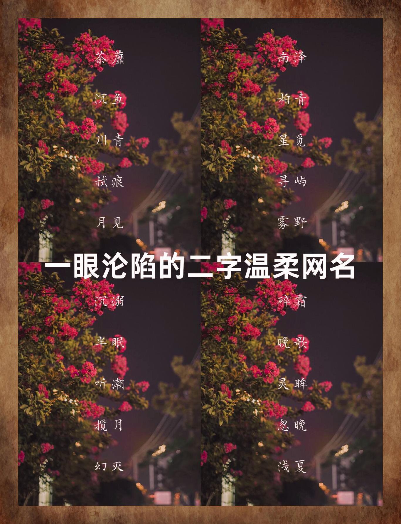 2个字网名难懂有深意有哪些