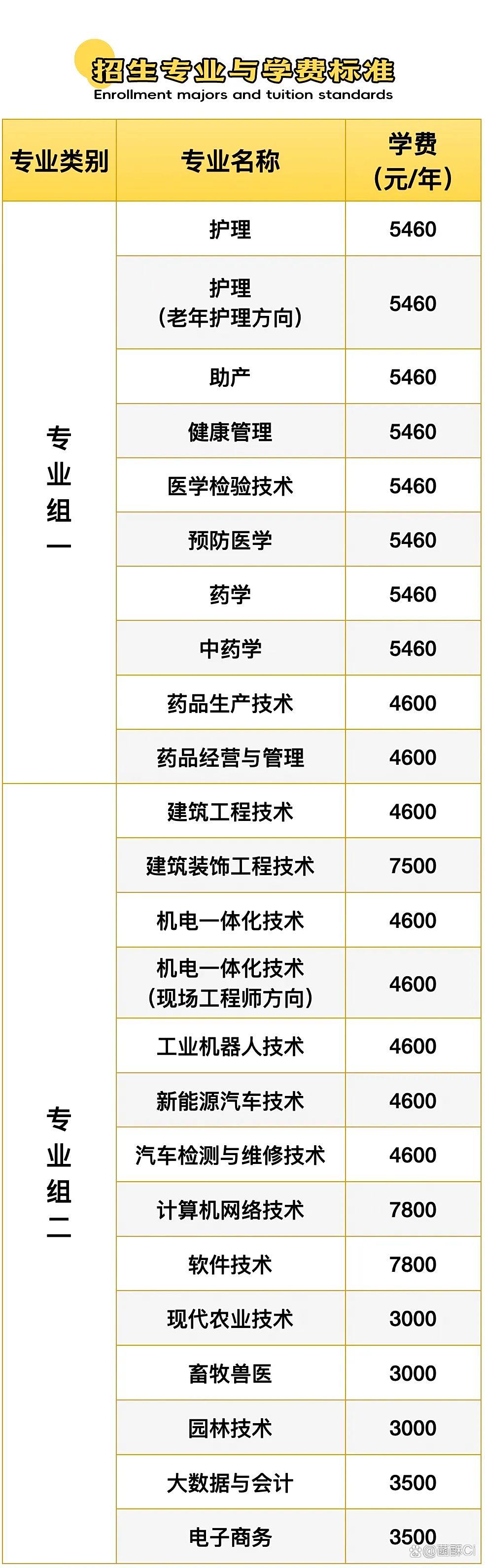 职业技术学校有些什么专业