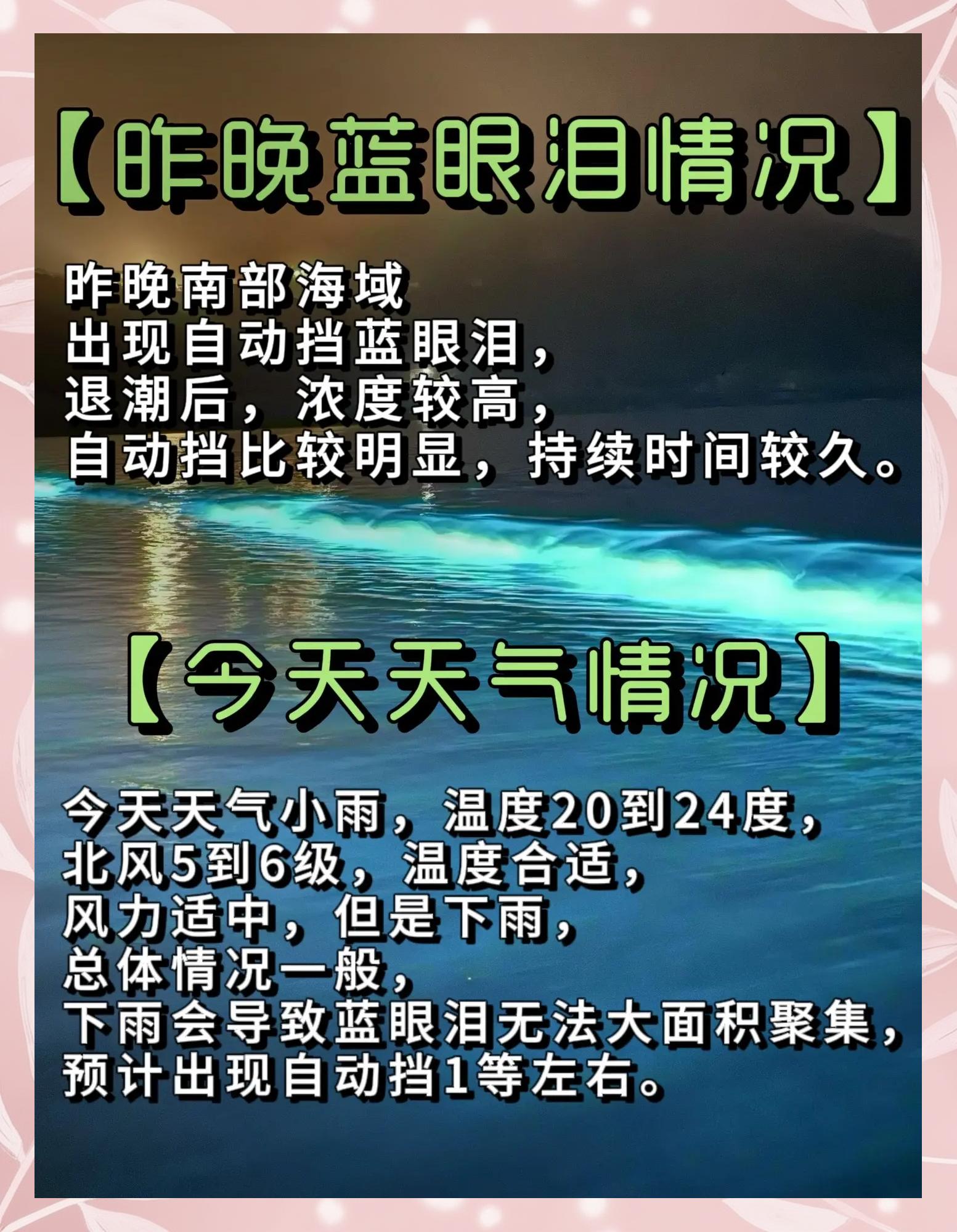 平潭蓝眼泪最佳观赏时间