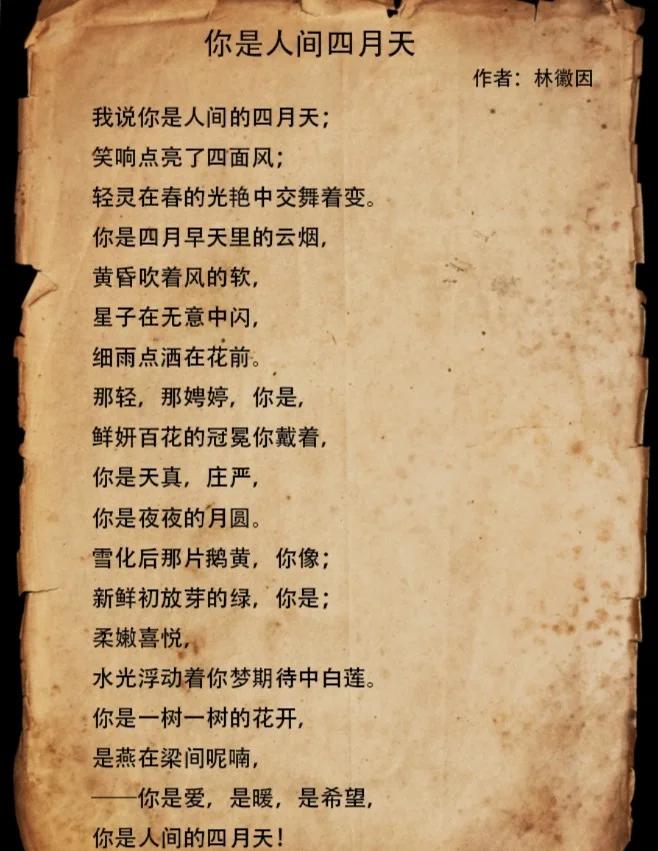 林徽因的诗林徽因的诗有哪些