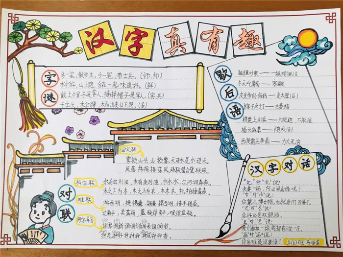 汉字真有趣的手抄报内容怎么写