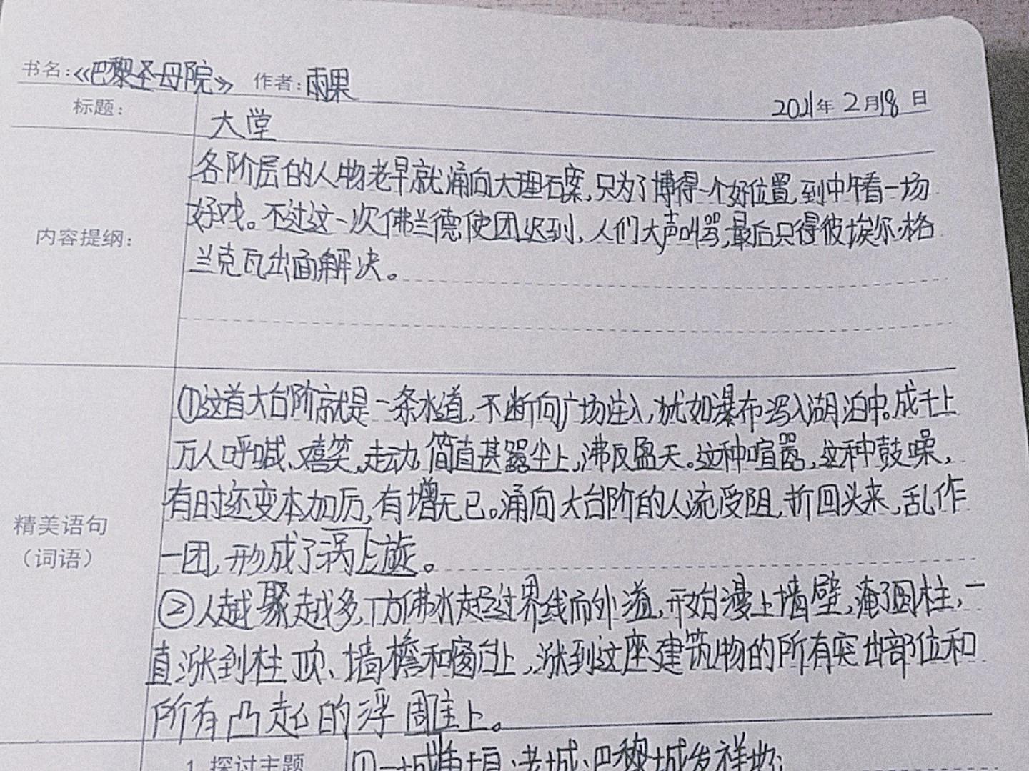 巴黎圣母院500字读后感