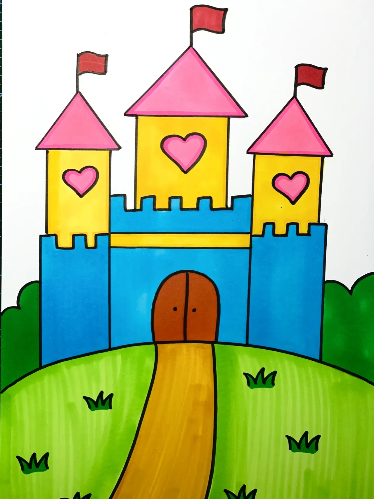 又漂亮的简笔画城堡怎么画