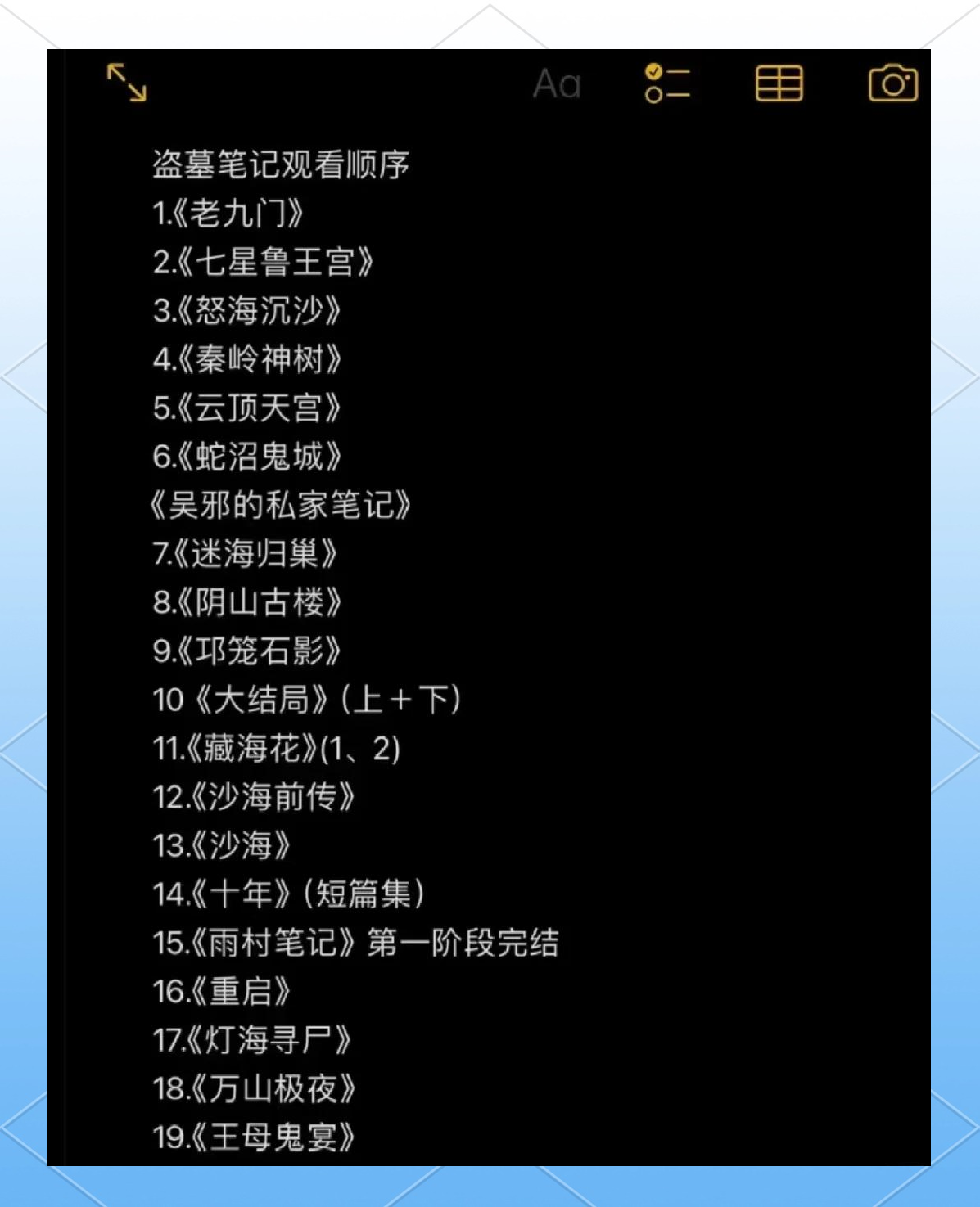 盗墓笔记电视顺序是怎样的