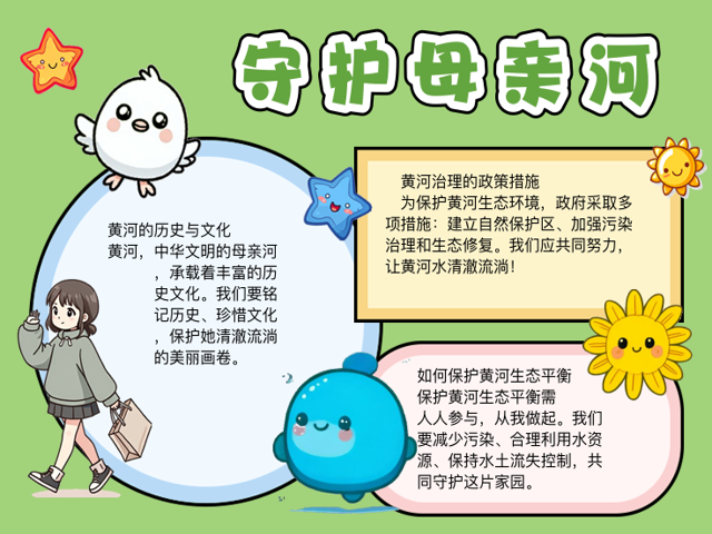 关于黄河的手抄报内容