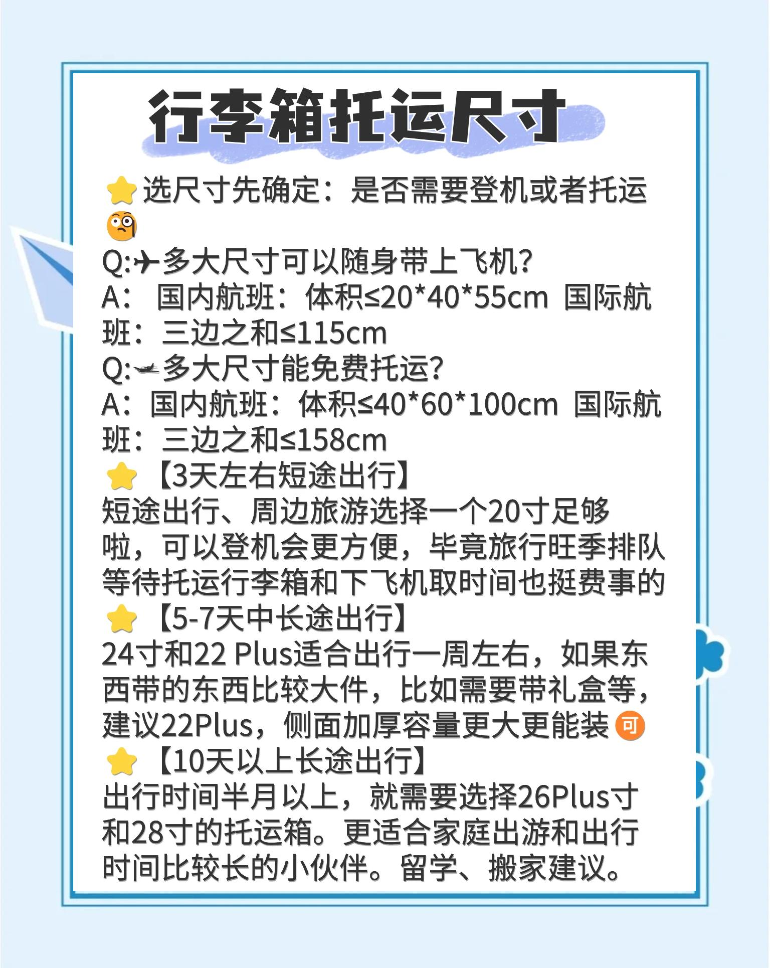 飞机上可以带多少斤行李