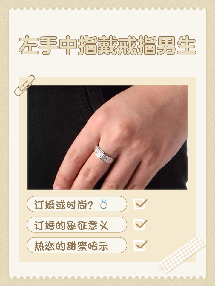 男生戴戒指五个手指的含义是什么