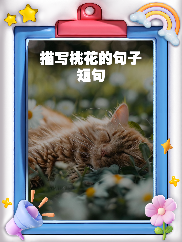 春天描写桃花的优美句子