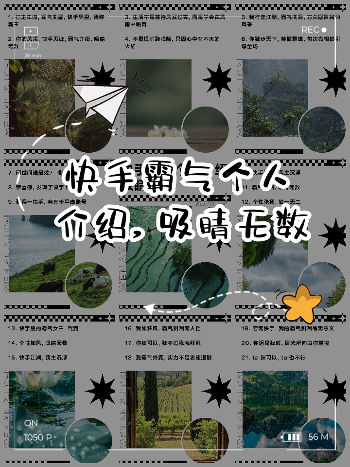 快手个人介绍大全好句子