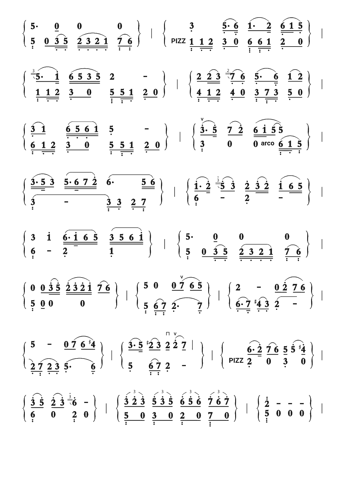 梁祝电子琴简谱数字和弦