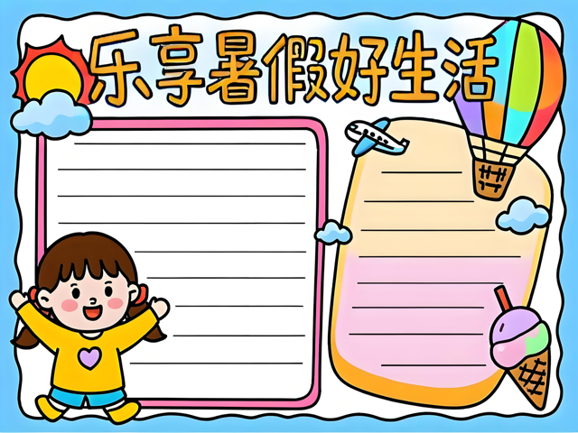 快乐暑假手抄报内容文字