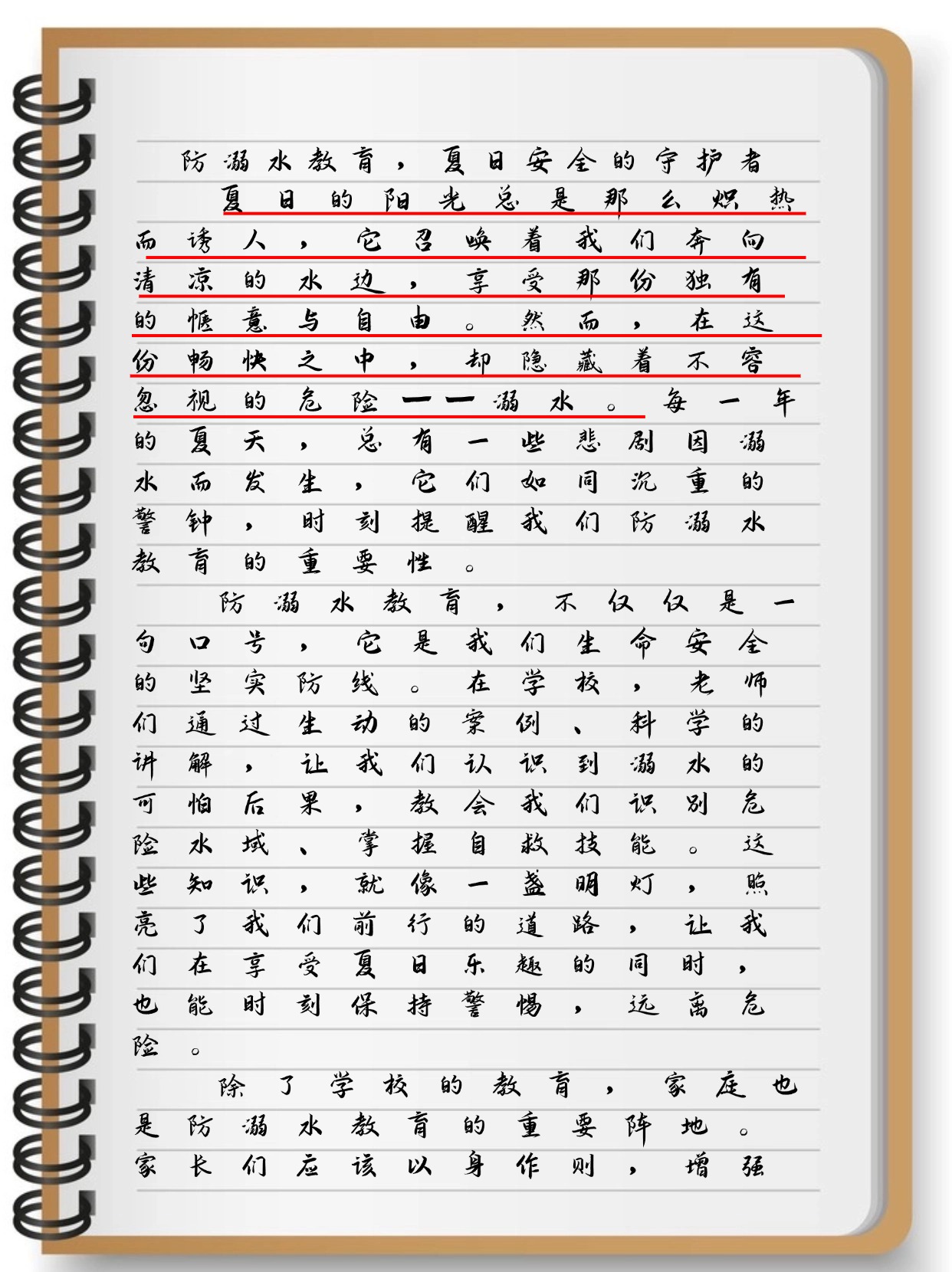 关于防溺水作文500字左右