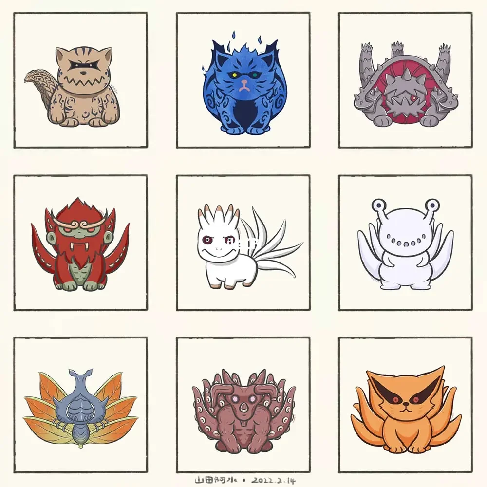 火影忍者尾兽忍者里的尾兽都长什么样子