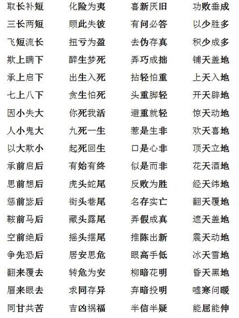 什么之什么什么的成语精选