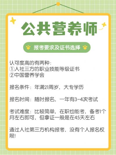 报考注册营养师需要什么条件