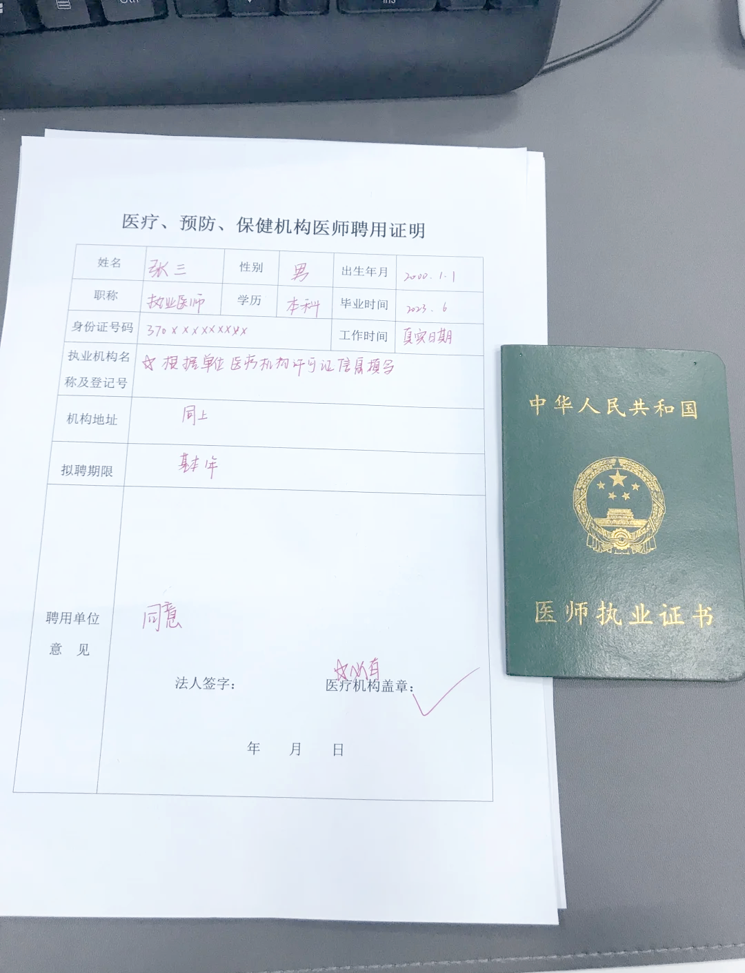 执业医师报名需要什么材料