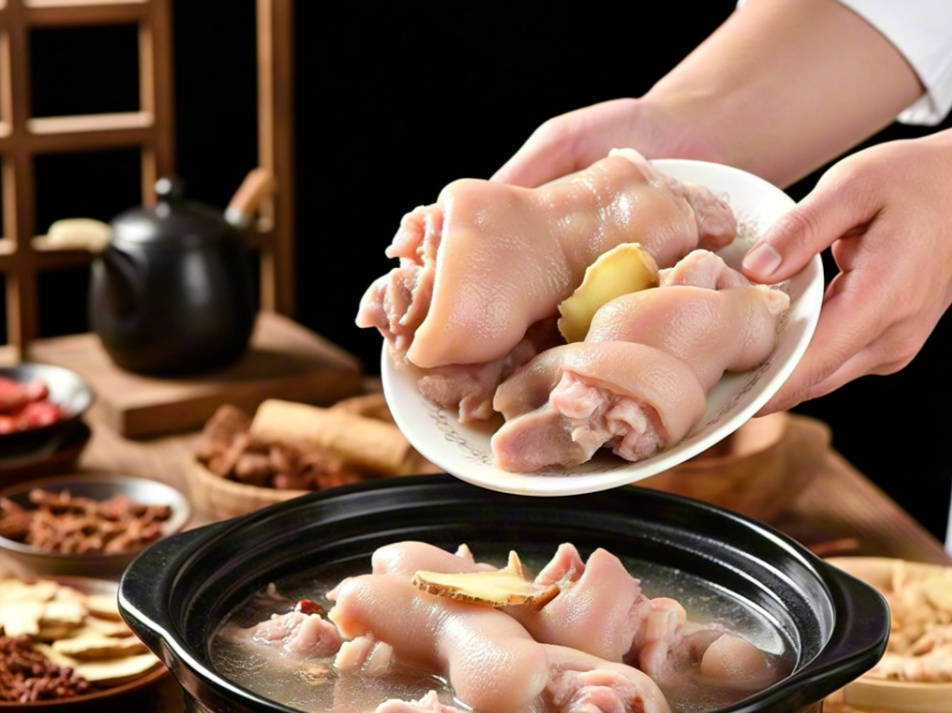 猪蹄汤和什么一起炖补气血