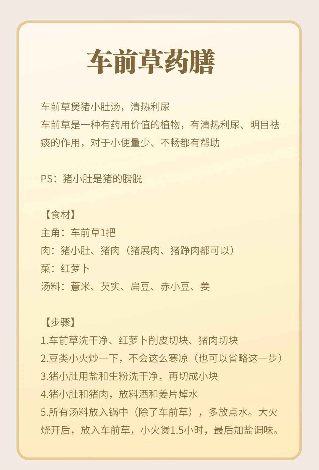 车前草的作用及食用方法是什么？