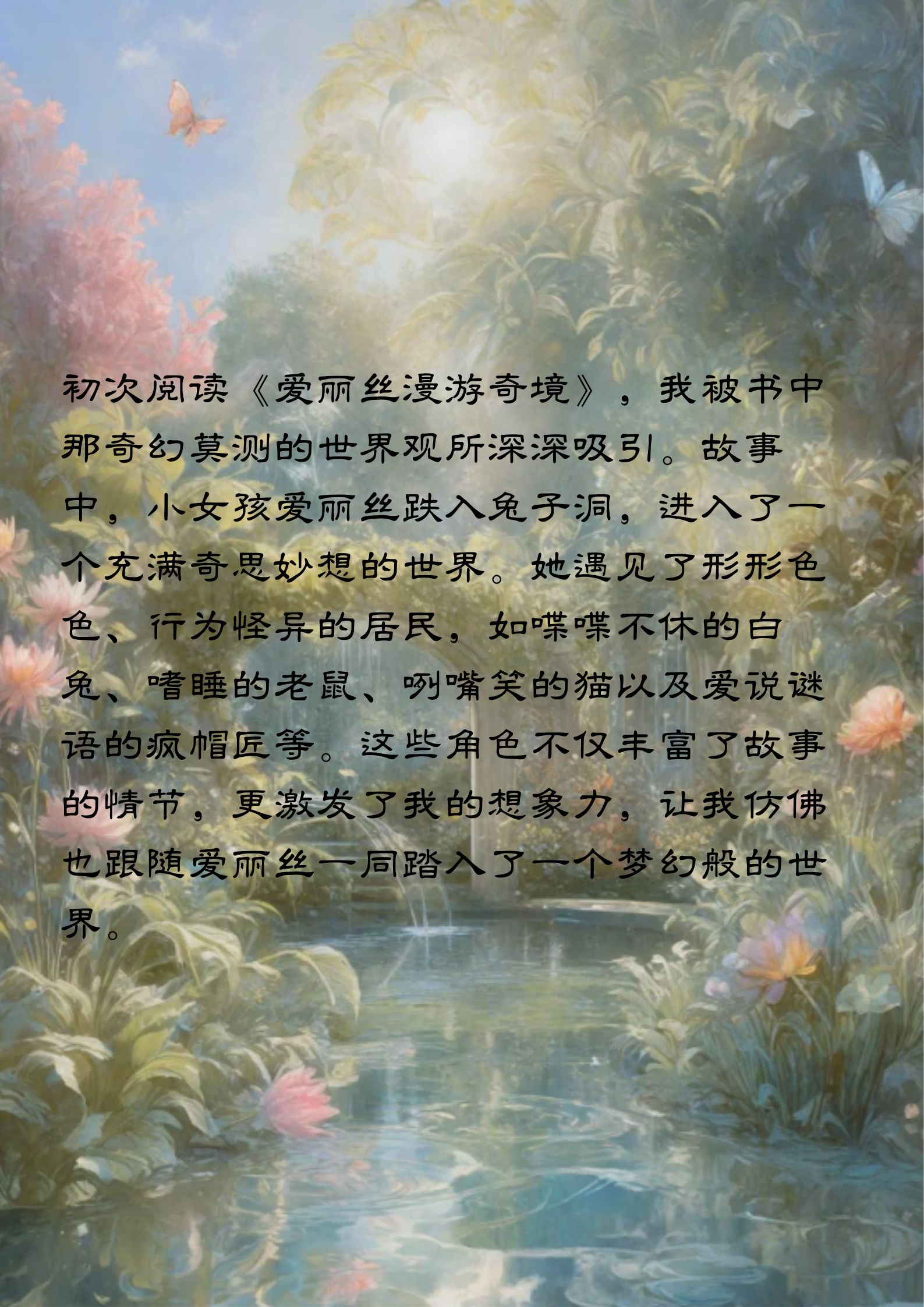 爱丽丝梦游仙境的主要内容