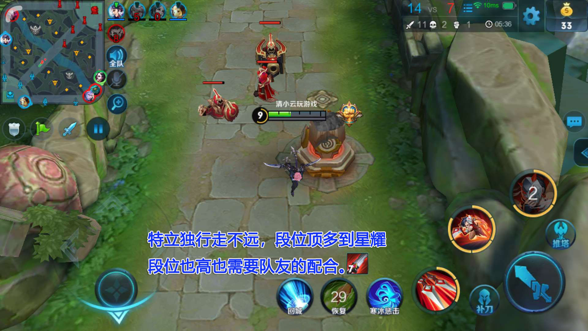 王者荣耀寒冰惩戒在哪里