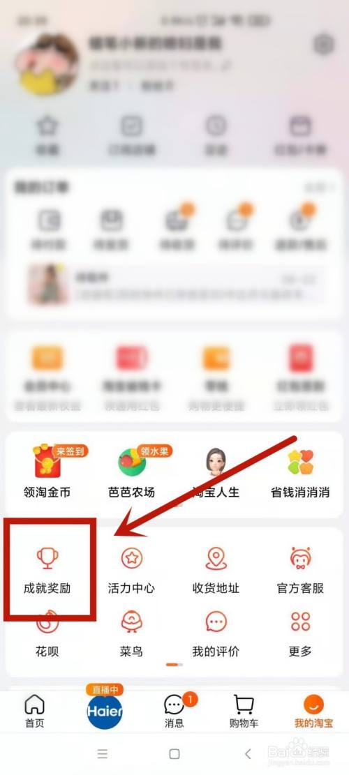 手机淘宝上怎么看自己的等级