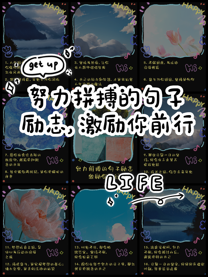 致拼搏路上的自己励志句子