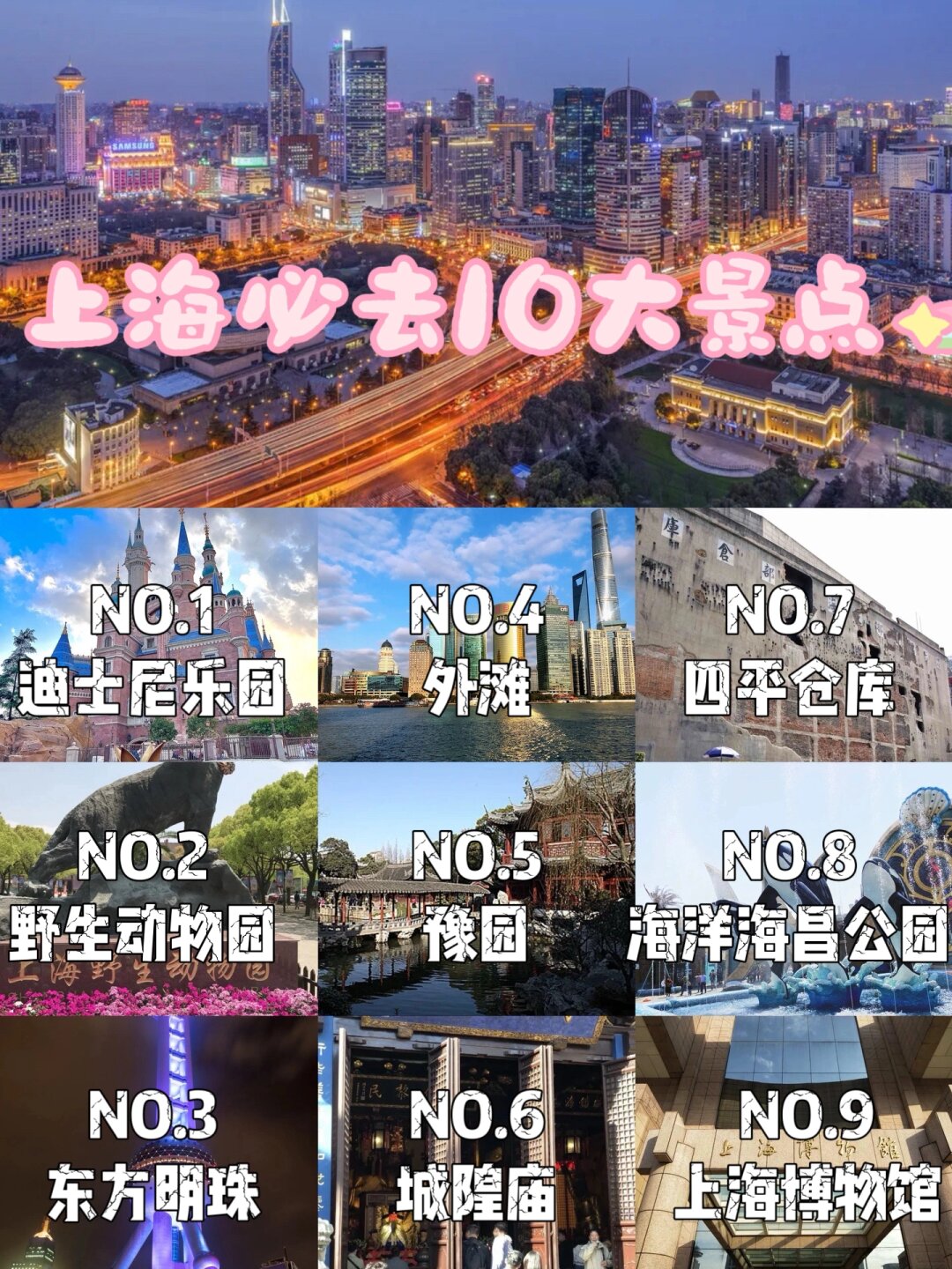 上海景点自驾游攻略必去十大景点