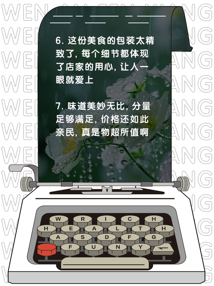 吃的好评语30字通用