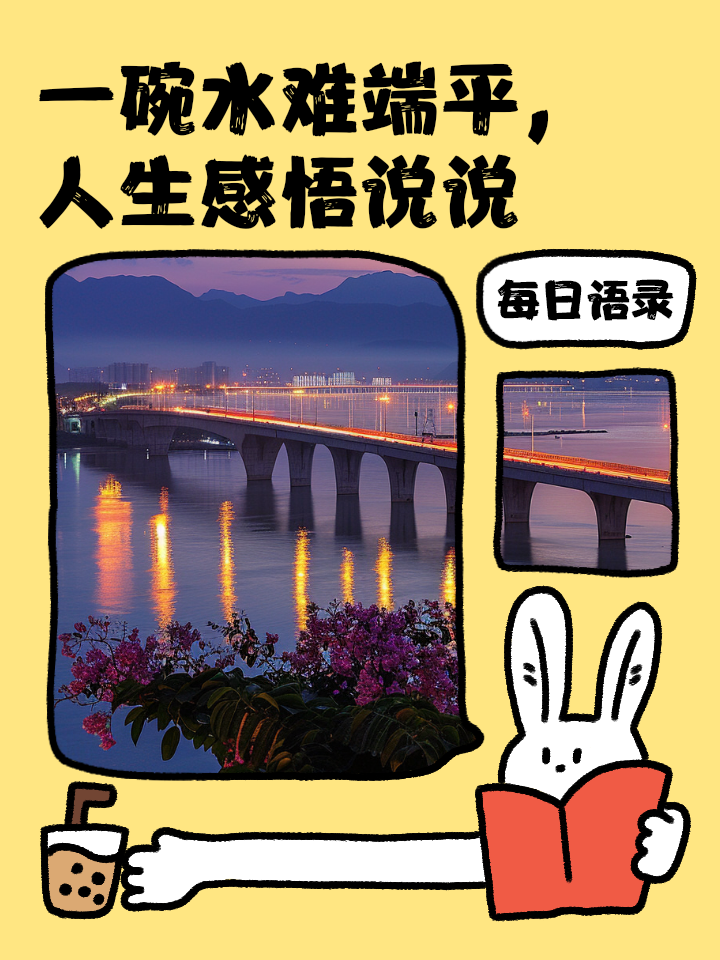 关于一碗水端不平的说说句子