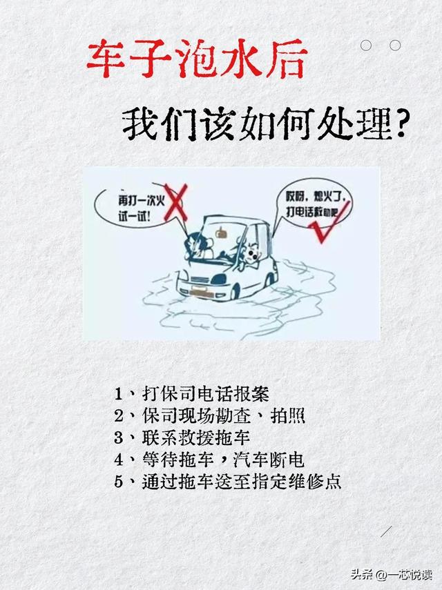 水灾中车被被水泡了处理方法