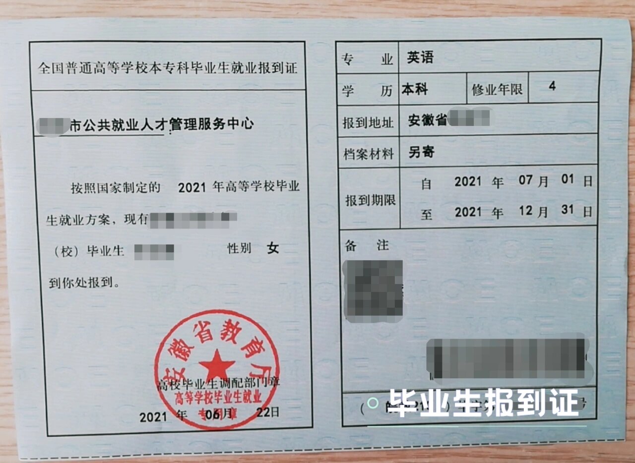 大学生毕业报到证的用途