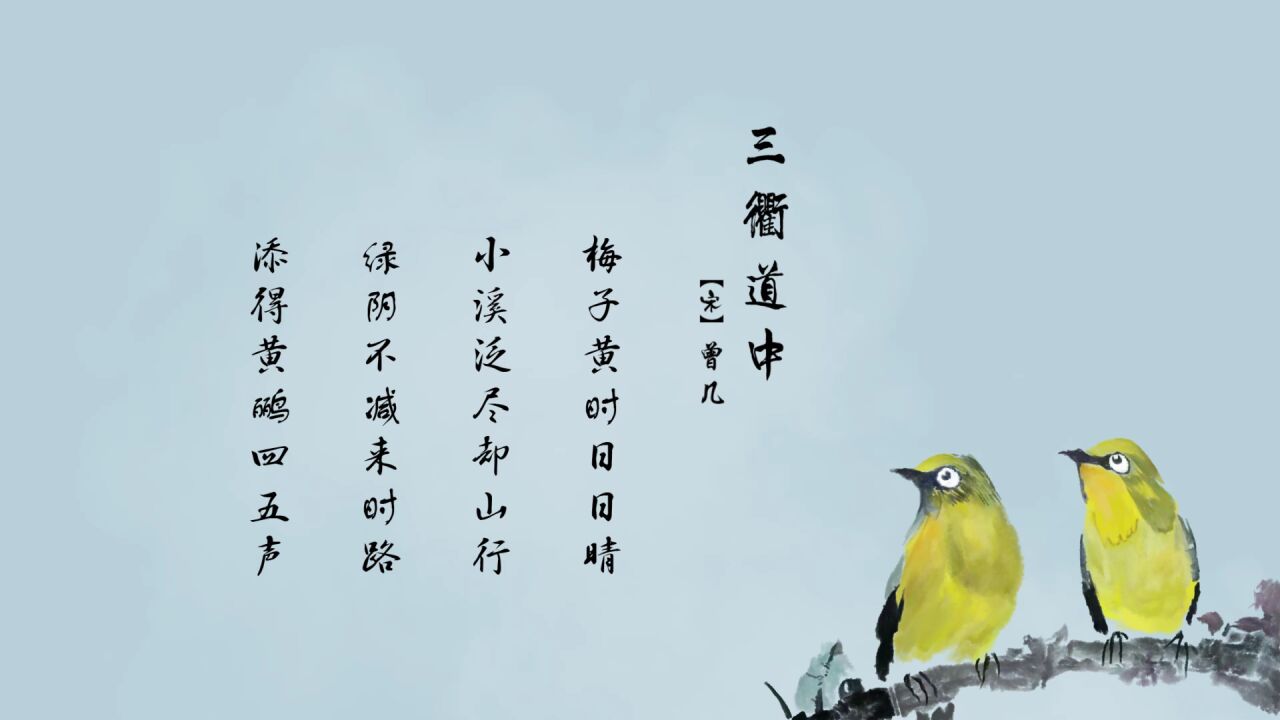 三衢道中古诗写的是什么季节的景色