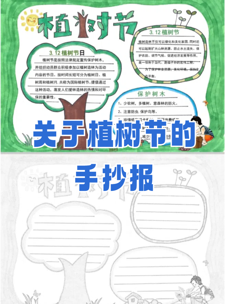 简单植树节手抄报内容资料
