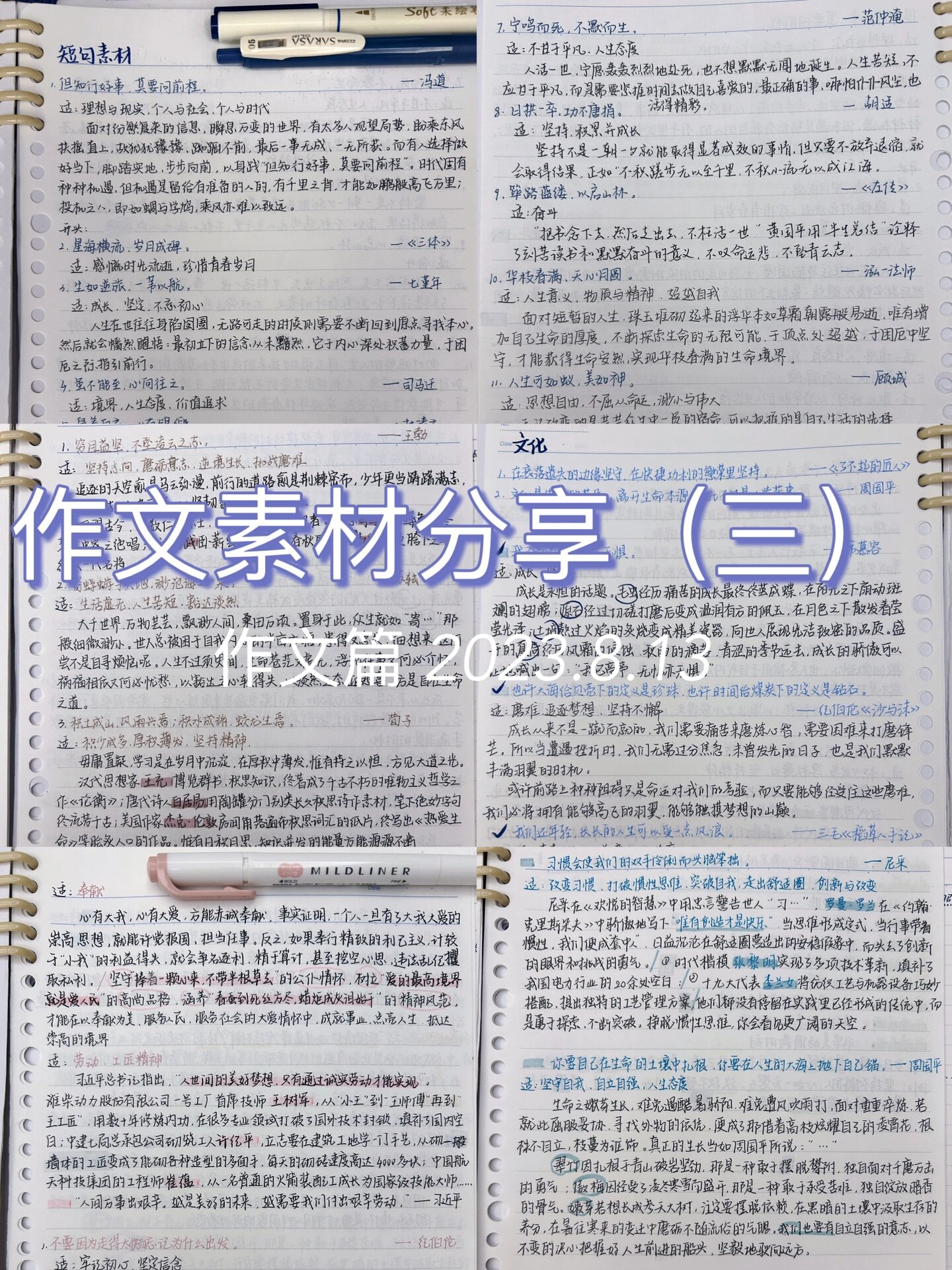 高中作文素材好句摘抄大全