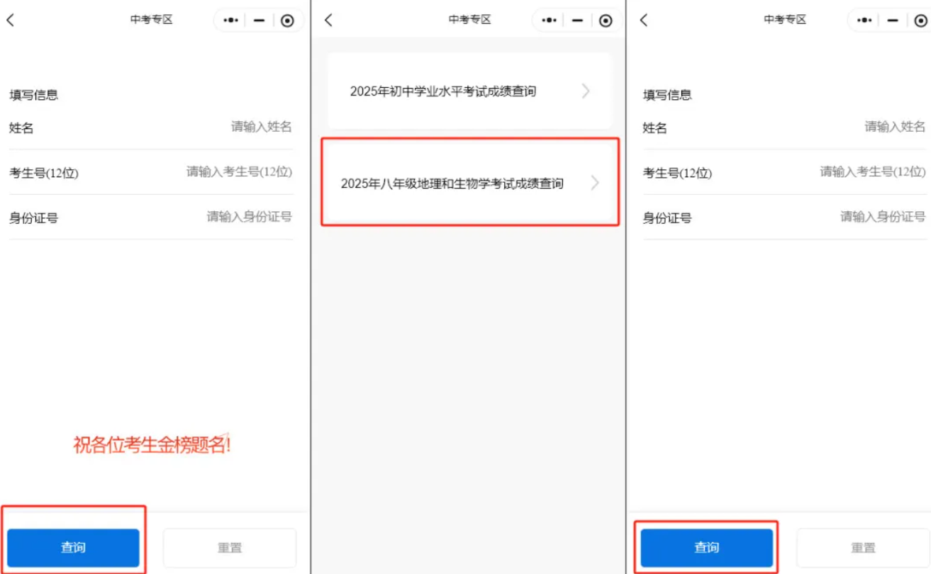查询中考分数有哪些方式