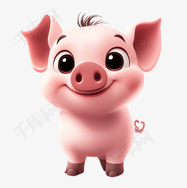 特殊符号组成可爱小猪的图案