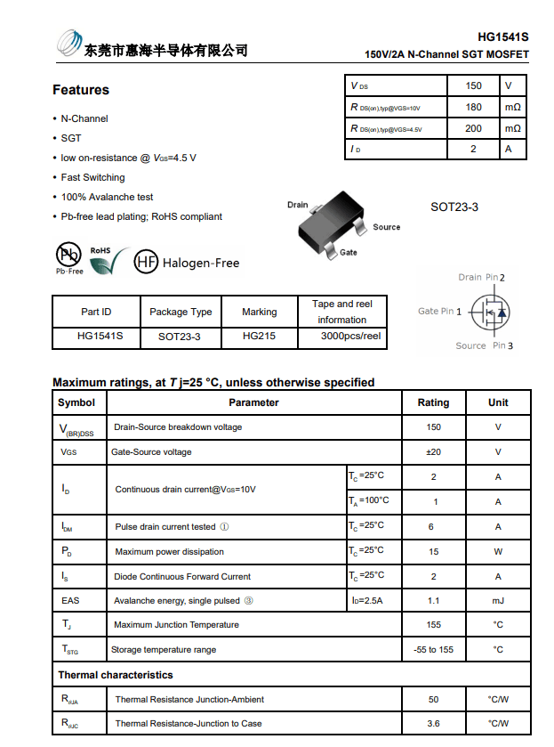 irf540场效应管参数