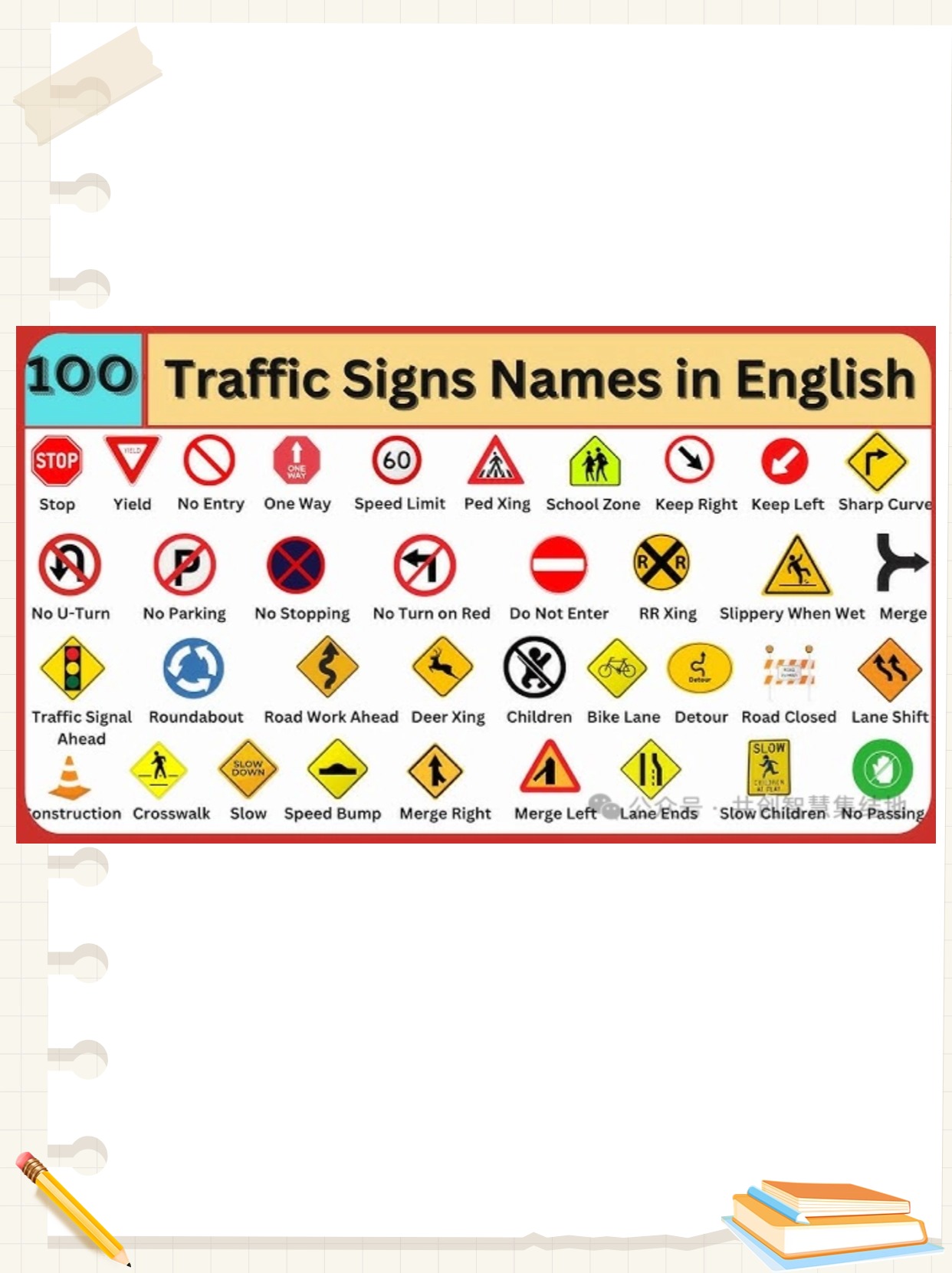 交通信号灯用英语怎么说