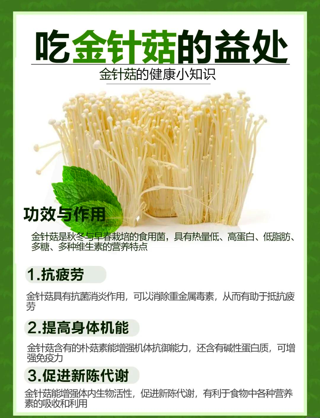 金针菇的英文名字是什么