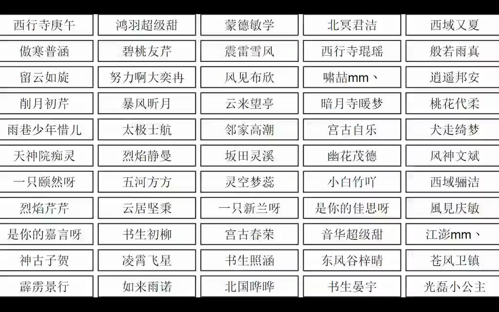 吃鸡四黑名字大全霸气有哪些