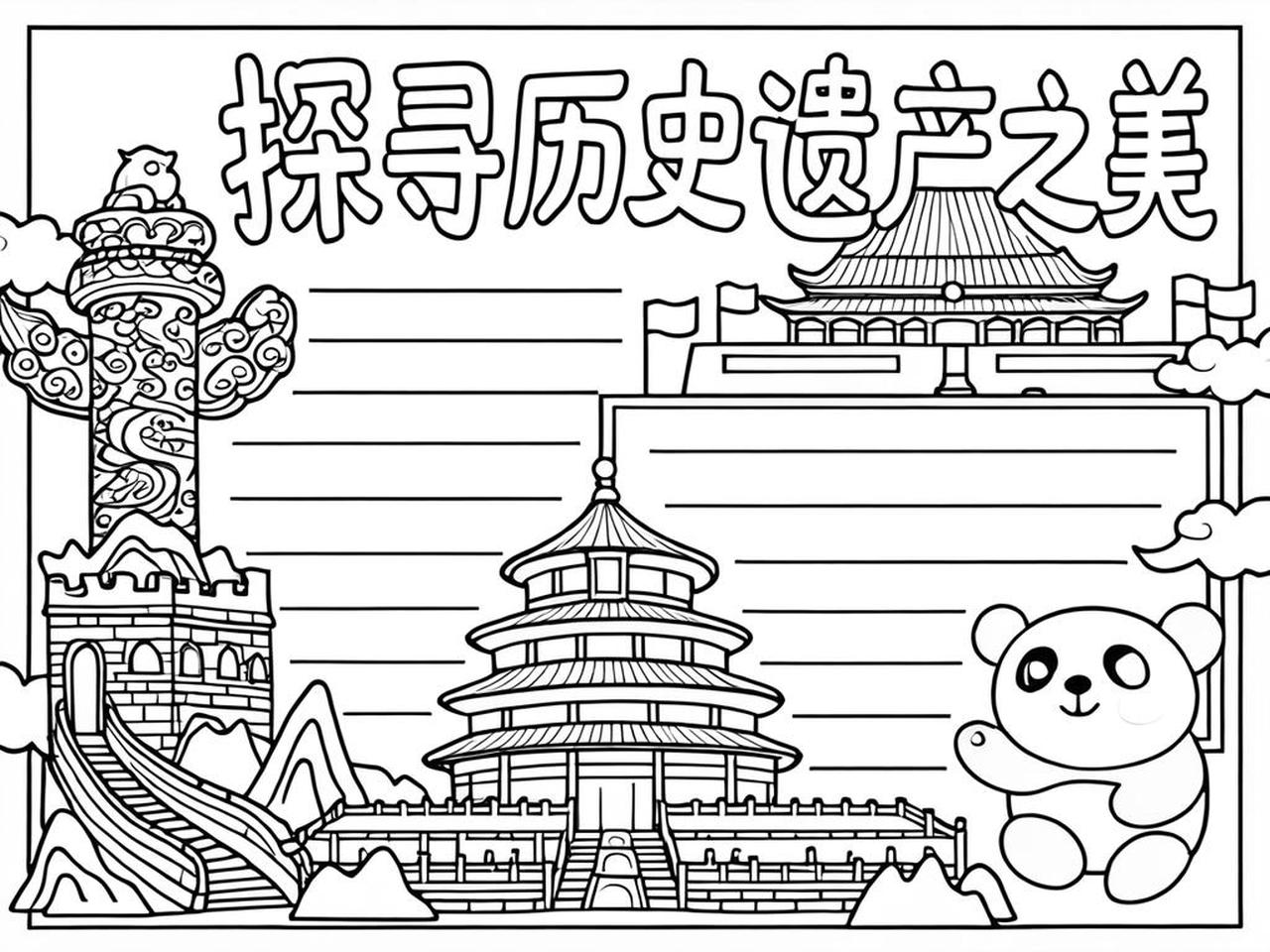 世界文化遗产的手抄报内容