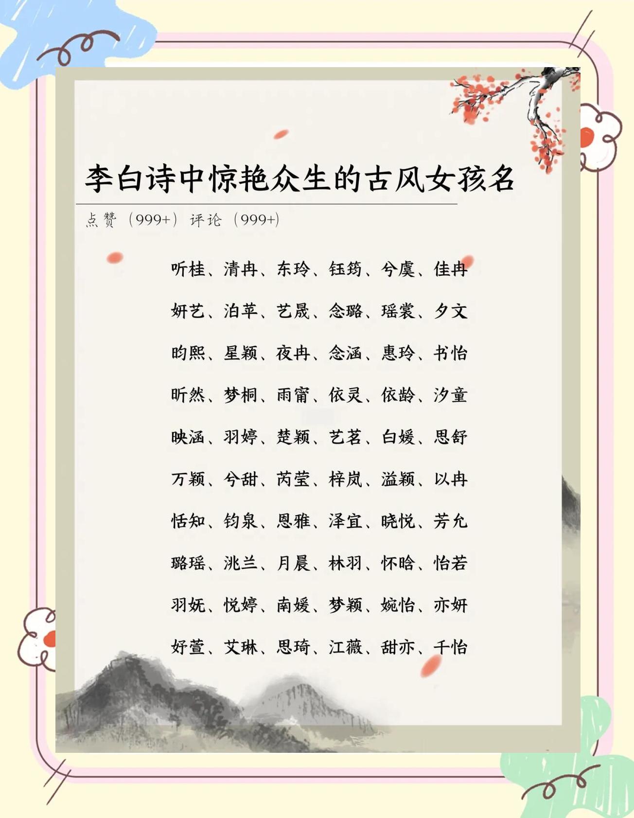 王者荣耀诗意古风名字