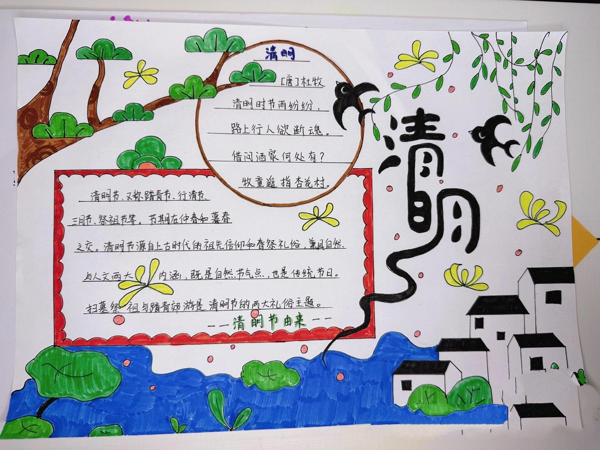 清明节手抄报简单一点的内容有什么