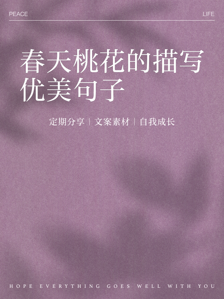 描写春天桃花盛开的句子